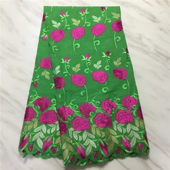 Uus roheline puuvillane pits kangas naiste kleit 2021 kvaliteetne pits kangas šveitsi voile pitsi kivid nigeeria poole KPL21103