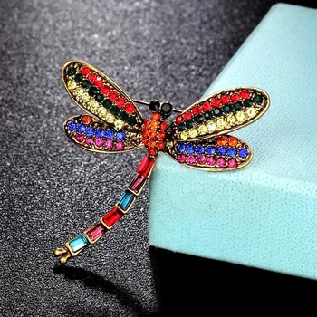 Zlxgirl coloful dragonfly kujuga Pross ehted naiste pool, kingitused, Kristall, Sõle Hijab Tarvikud naiste riided sall sõrmed